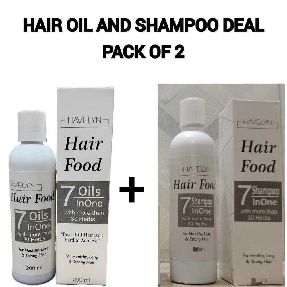 Buy 1 Get 1 Free Hair Food Shampoo + Hair Oil Pack Of 2 Items (Original)